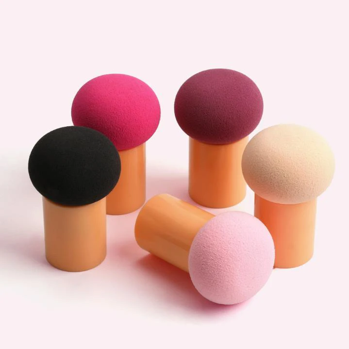 

High Quality Round Head Small Mushroom Wet And Dry Powder Puff Used Makeup Sponge