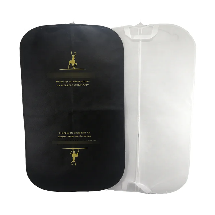 

Wholesale Cheap Customized Foldable Non Woven Zipper Cover Custom Garment Bag, Black/white/custom