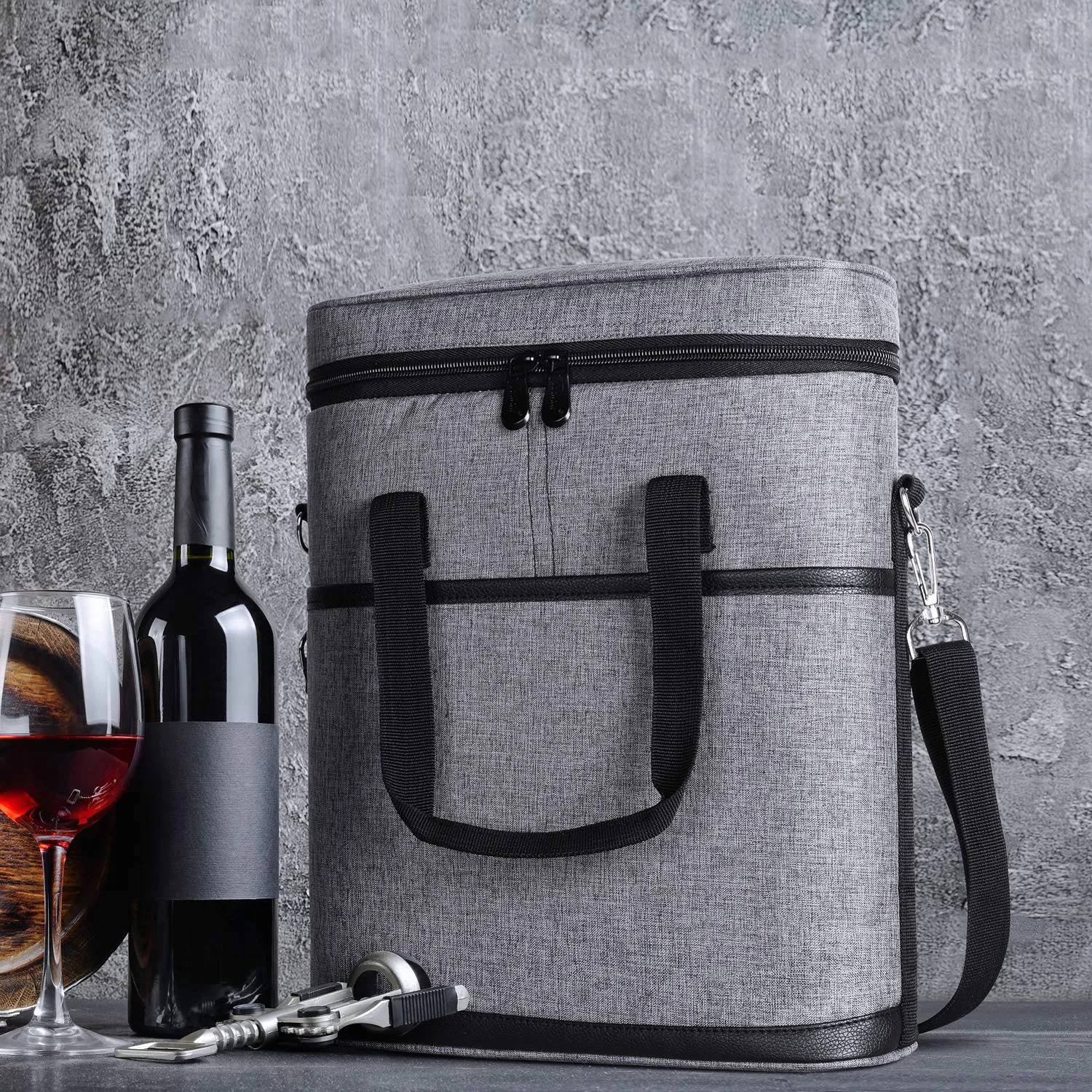wine bottle travel bolsa