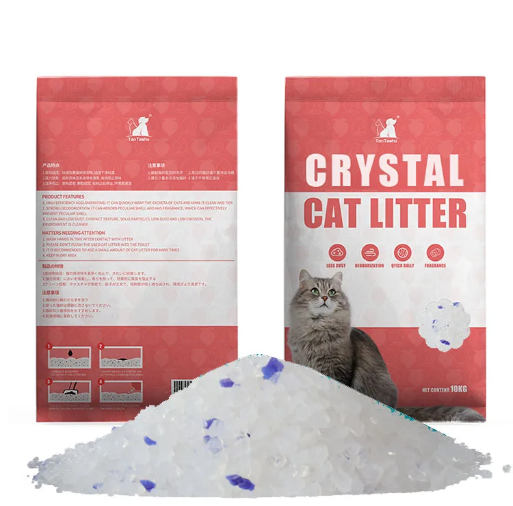 

Eco - Friendly Non Clumping 3.8L Silica Gel Sand Filler Clean 3% Blue Crystal Cat Litter for Cat Toilet Cleaning, Blue,pink,green,white or custom