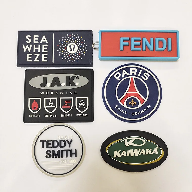 

Custom Logo Printing Logo Clothing Eco-friendly Bags Embroidered Shoes Rubber Patches For Shoes Bags Embroidered