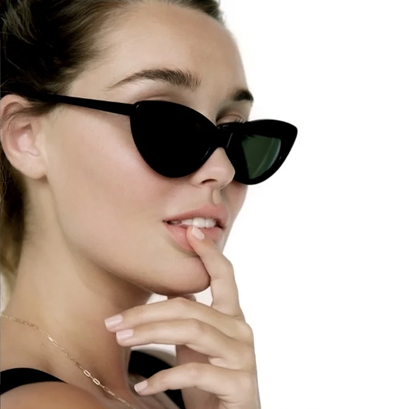

2021 New Fashion Cute Sexy Ladies Vintage Brand Design Small Women UV400 Cat Eye Sun Glasses Sunglasses