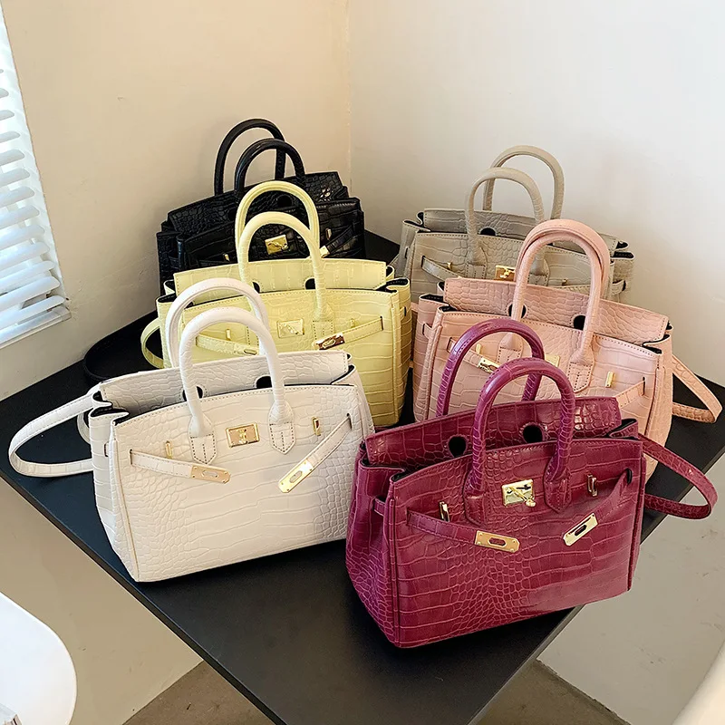 

Hot Sale Luxury Fake Crocodiles Croco Pu Leather Handbags Wholesale Ladies Crossbody Bags Purses Kelliyy Bag