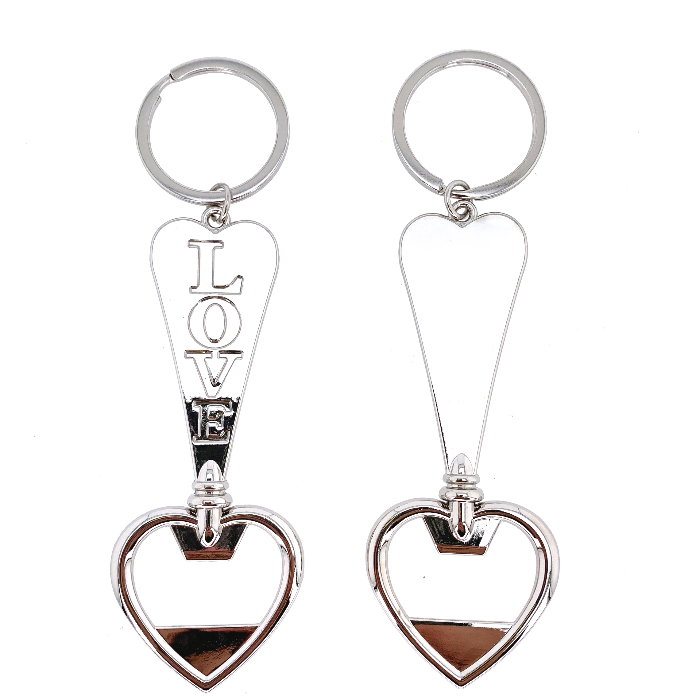 

Cheap Sublimation Blank Metal Stainless Steel Novelty Shape Logo Keychain Beer Bottle Opener, Silver