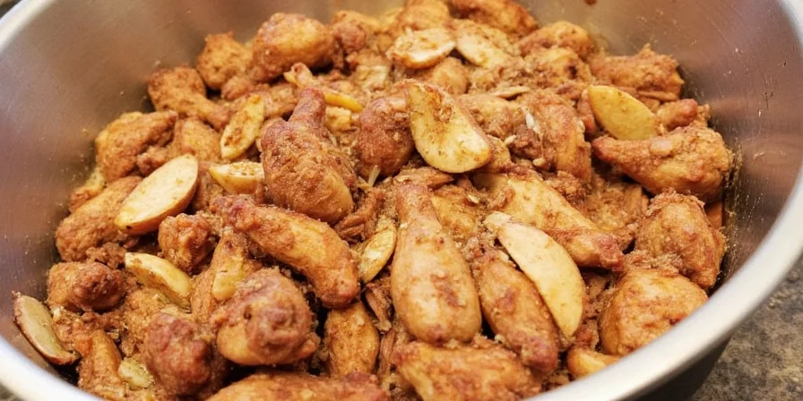 Golden roasted chicken with crispy skin