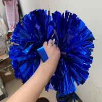 

customized factory wholesale Cheerleading metallic hot pom poms