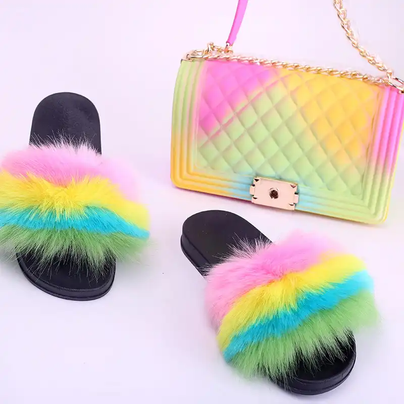 rainbow shoes and bags