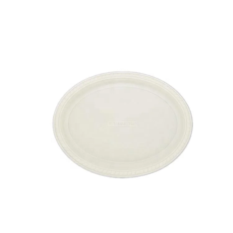 

Biodegradable disposable 12 inch cornstarch corn starch CPLA plastic oval plates