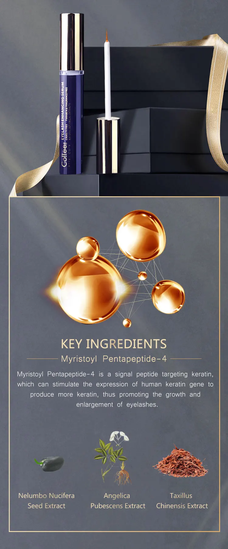 Gollee Best Lash Growth Serum Glycerin Biotin Private Label Eyelash