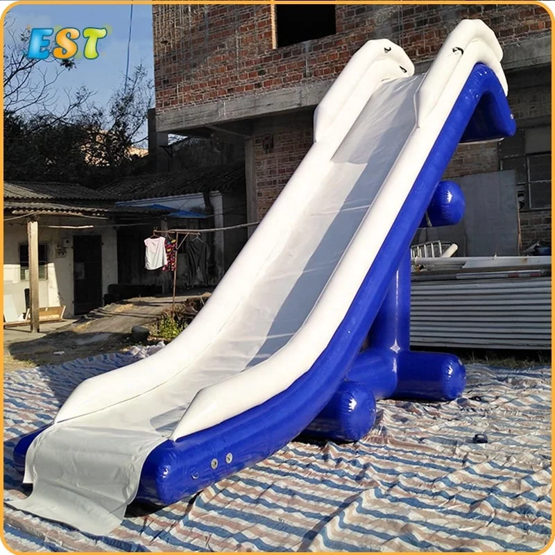 

Yacht inflatable water slides water toy inflatable water boat slide for yachts, Blue, white, yellow, green