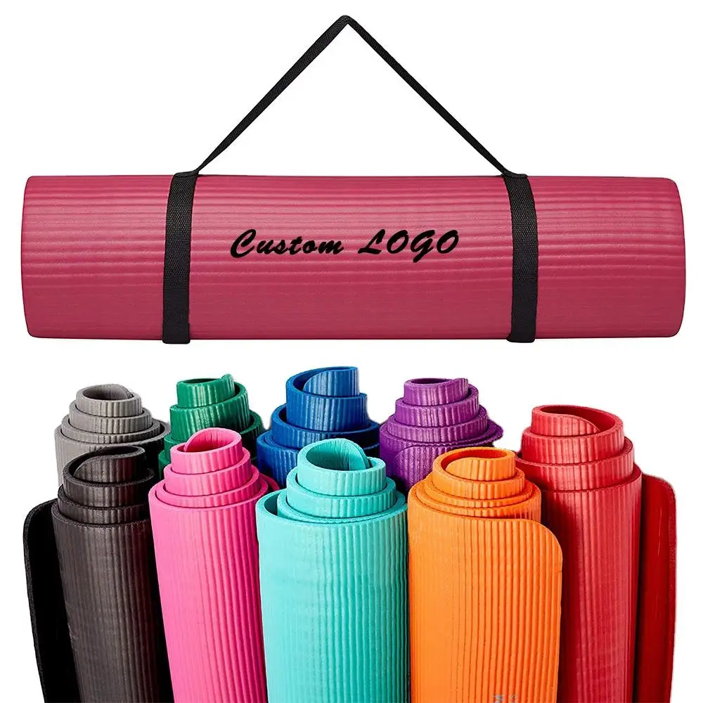 

High density Eco-friendly NBR Yoga mat custom logo yoga mat for exercise, Customized color