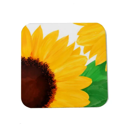 

Customized Hardboard DIY Wooden Coaster Blank Sublimation MDF Coaster With Cork Square Absorbent Coaster