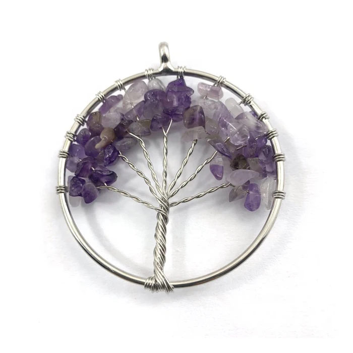 

Beaded pendant  Amethyst Tree of Life