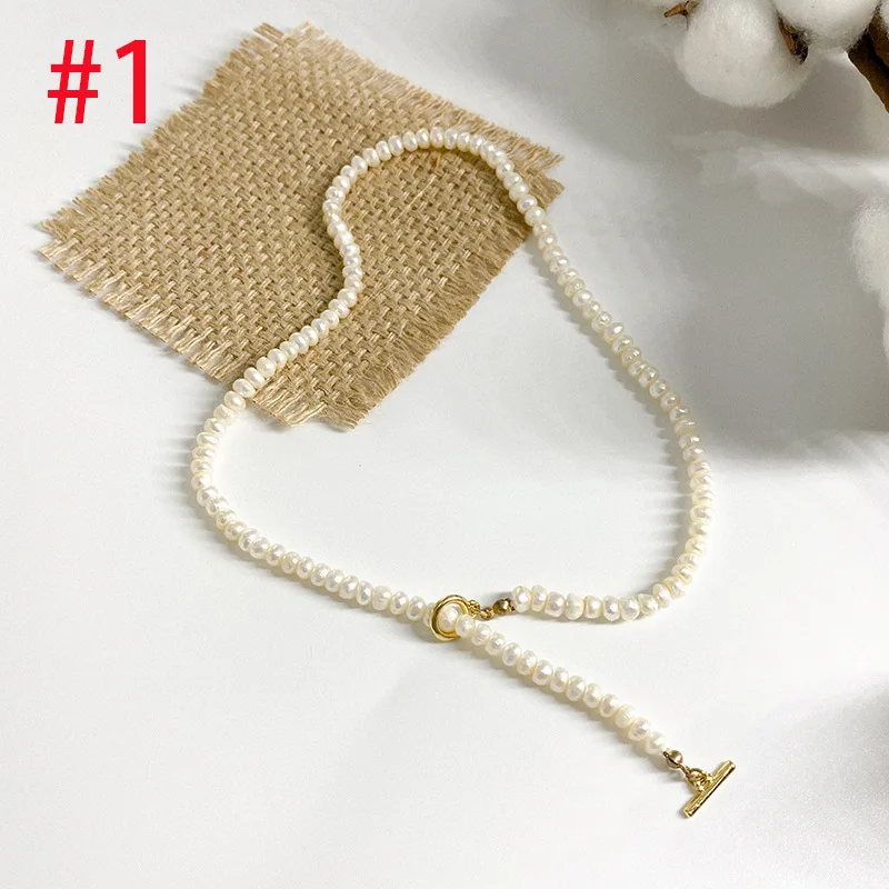 

Necklace 14k Real Gold Plated Pearl Pendant Collares Jewelry Luxury Necklace for Girl Women Choker