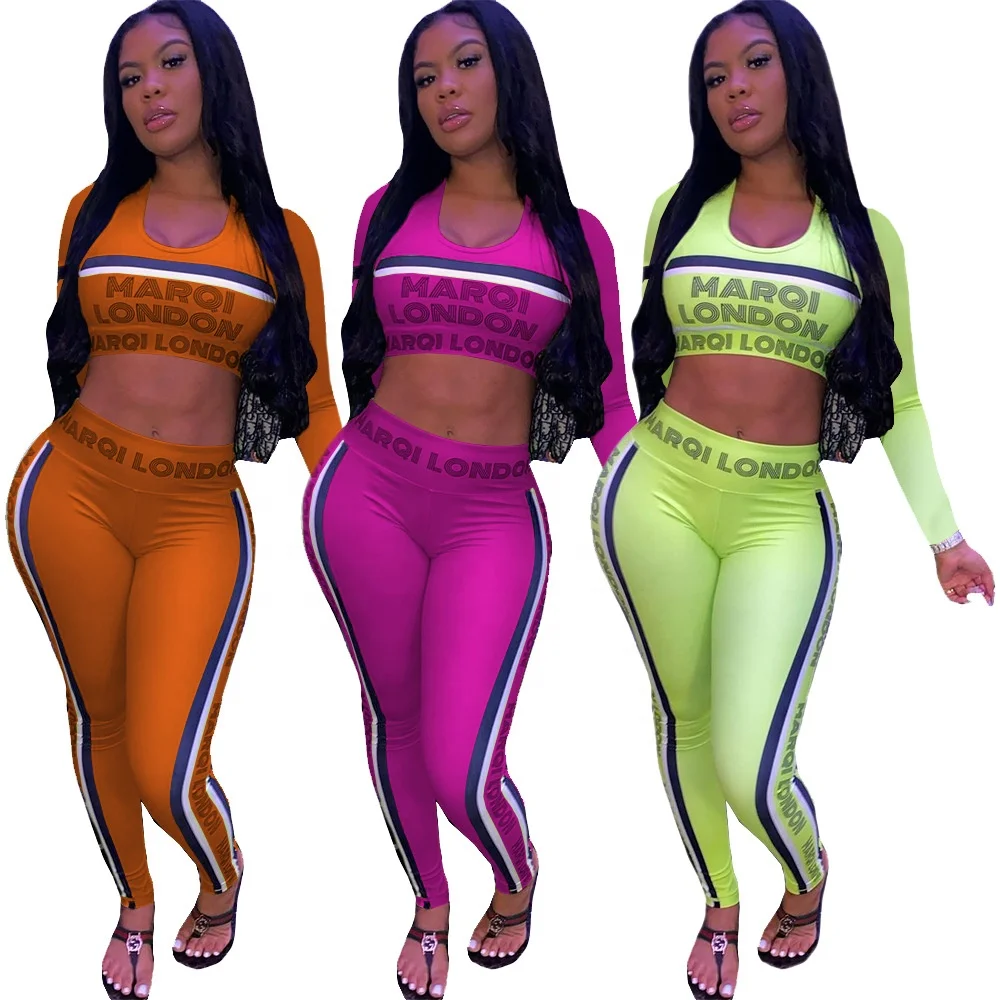 

MT190-9037 Two-piece suit and pants ladies clothing sexy 2020 fashionable women casual sports suit