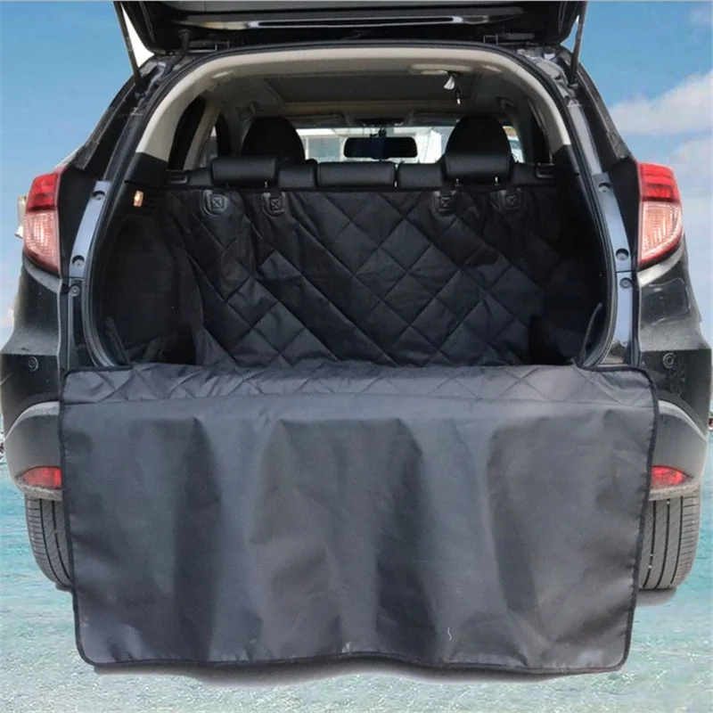 

Waterproof Oxford Fabric Car Trunk Carpet Dog Puppy Pet Transportation Dustproof Travel Cargo Protector Cushion, Black