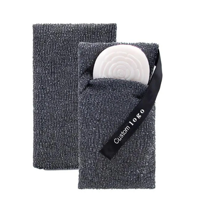 

2021 Hot Sale Reusable Nylon Foaming Soap Saver Pouch Exfoliating Mesh Soap Bag for Dead Skin Bath Body Glove
