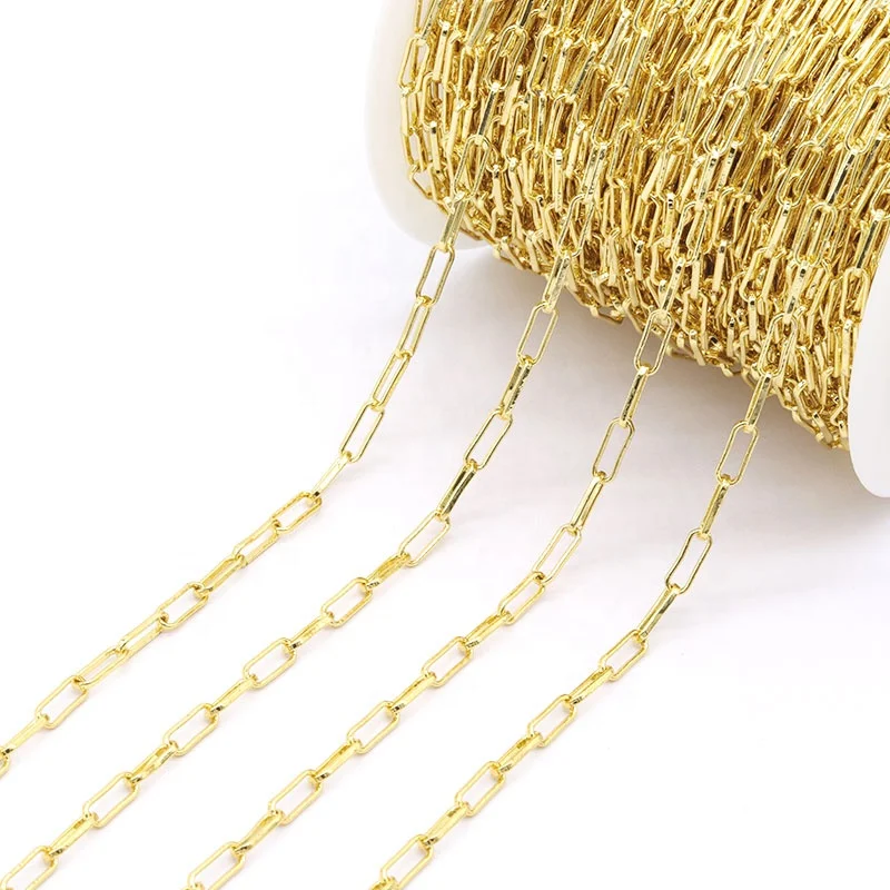 

Classic Paper Clip Chain 18K Gold Plated Jewelry Choker Necklace for Women, Black