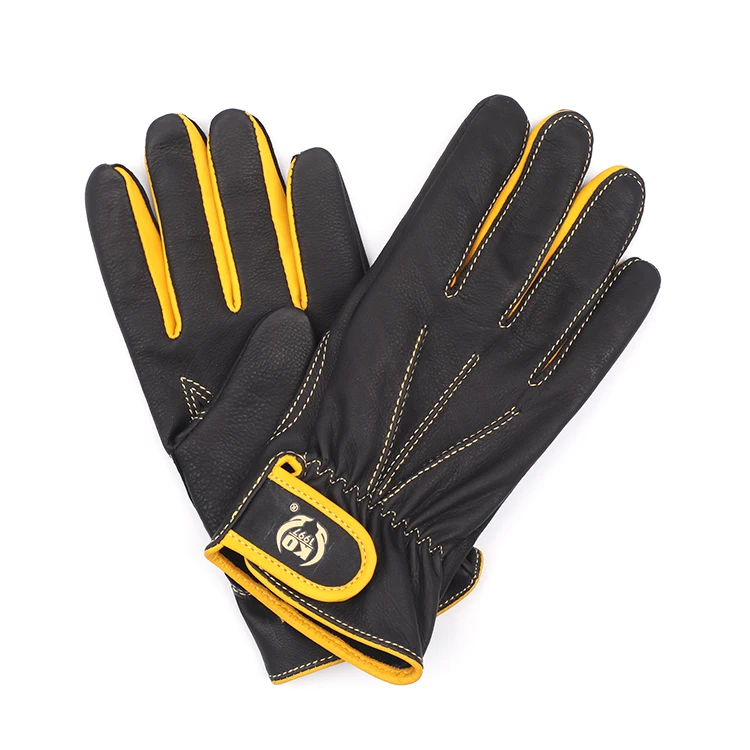 

KKOYING wholesale Cowhide gloves winter waterproof Cowhide leather washable golf gloves bicycle gloves, Custom color