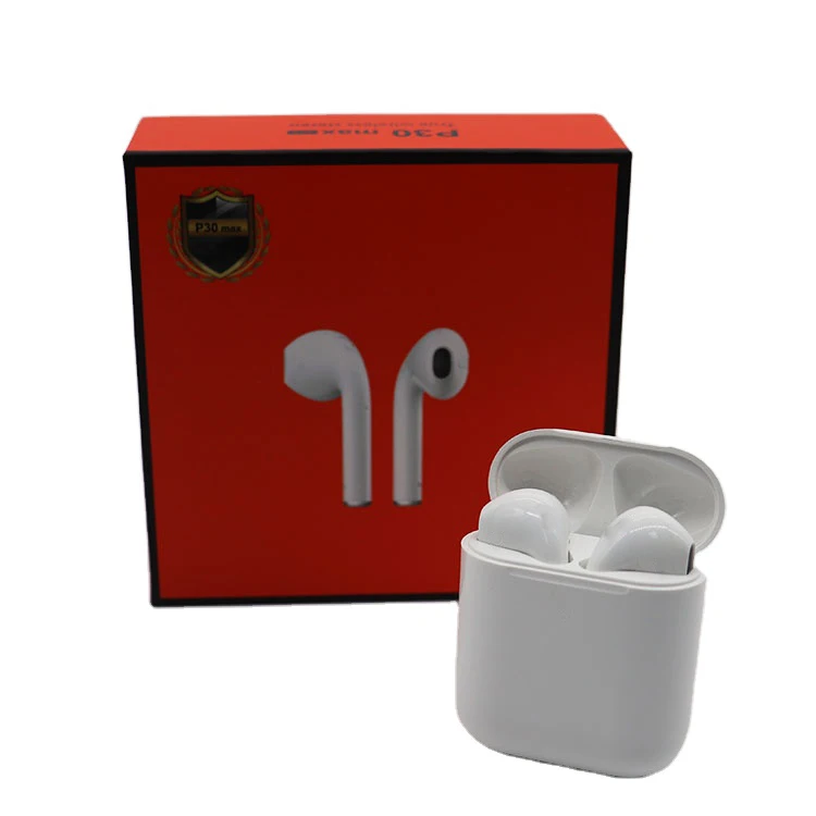 

New Mini sport earphone P30 MAX tws wireless headphone active noise cancelling in-ear detecting 3D audio wireless earphones, White