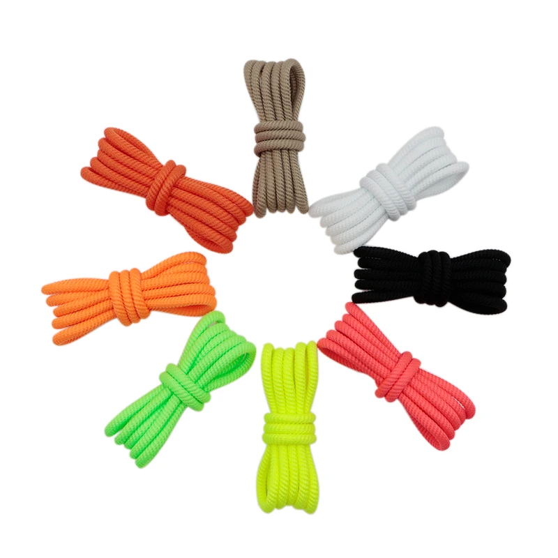 

Xuansi Sneaker Shoelace Manufacturer 0 Length 100CM Good Looking solid color rough pattern Round Polyester shoelaces