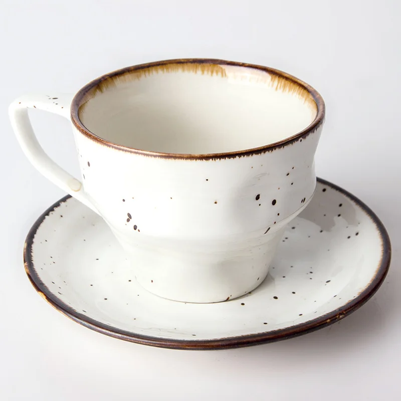 

Hotel Porcelain Saucer And Cup Restaurant Coffee Mug On Sales, White