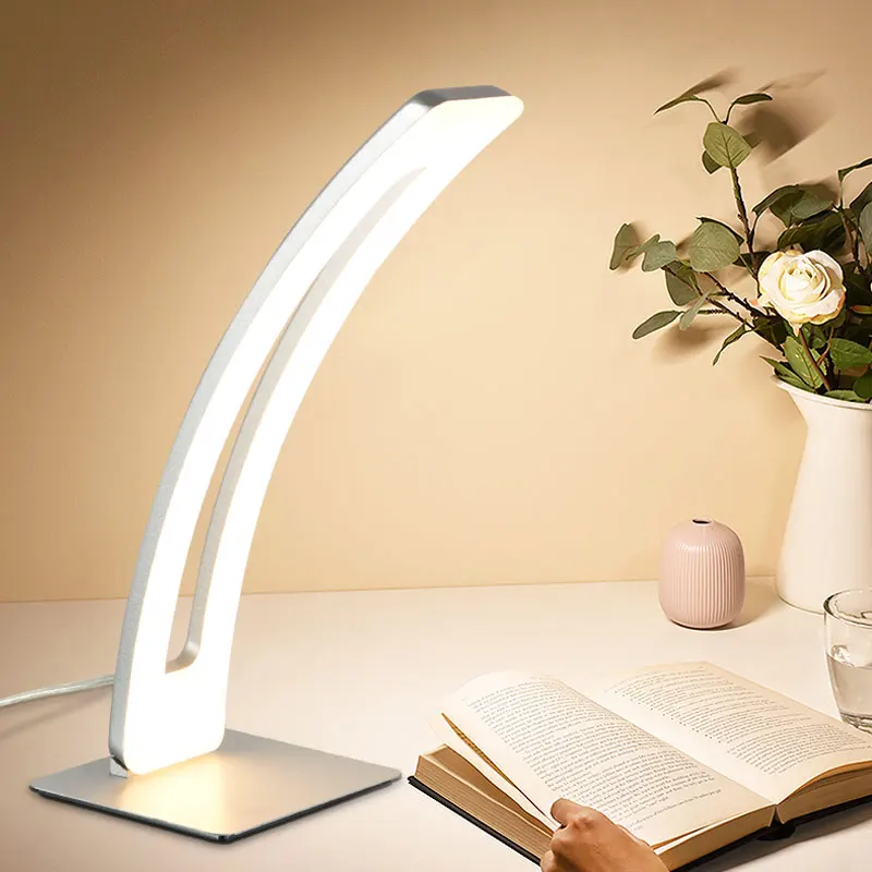 Acrylic Contemporary Simple Indoor LED Table Lamp Modern Simple Style Arc Reading SMD Table Light For Bedroom