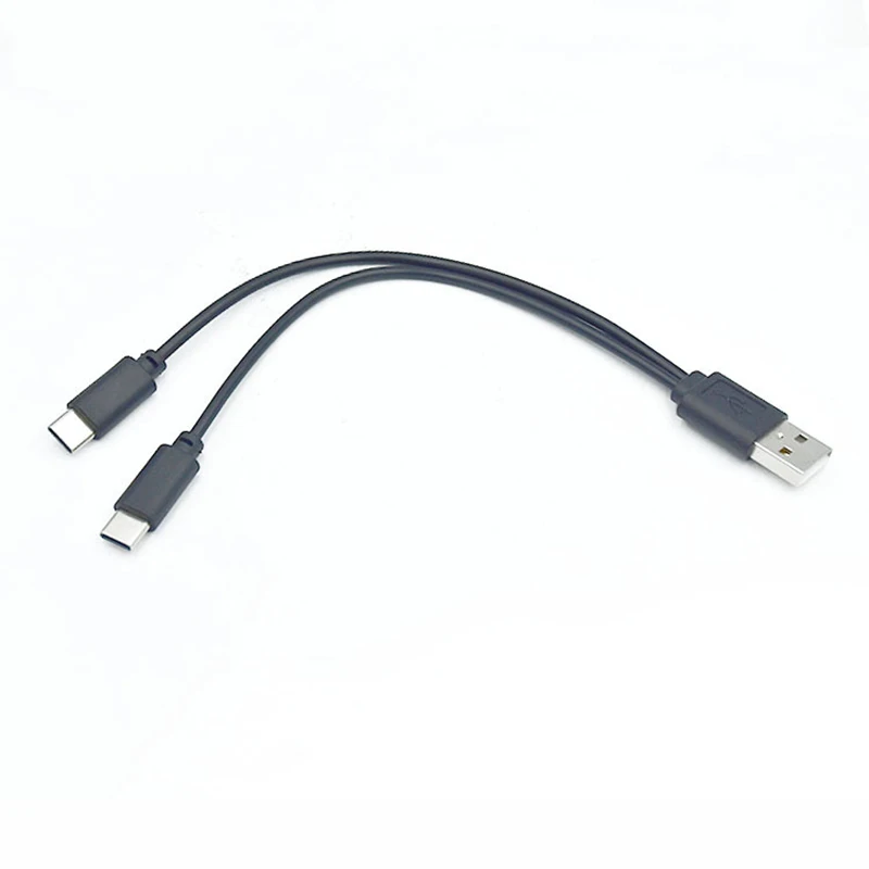 

Molding Type Fast Charging 2 IN 1 USB Cable Dual Micro USB C Cable Splitter Y Cable for 2 Phones Charging, Black/white