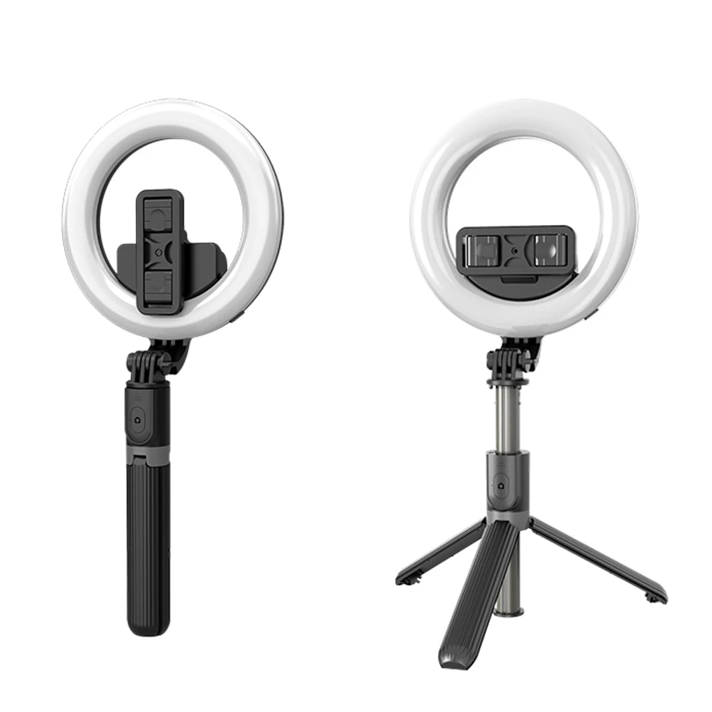 

Portable Rotatable Selfie Ring Light Detachable L07 Tripod BT Shutter Selfie Stick LED Light Outerdoor Use Photoing Waterproof