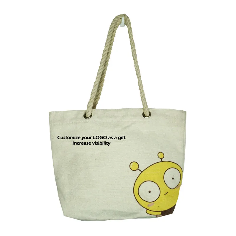 

eco conscious tote bags custom canvas cotton canvas tote rope bag with rope handles