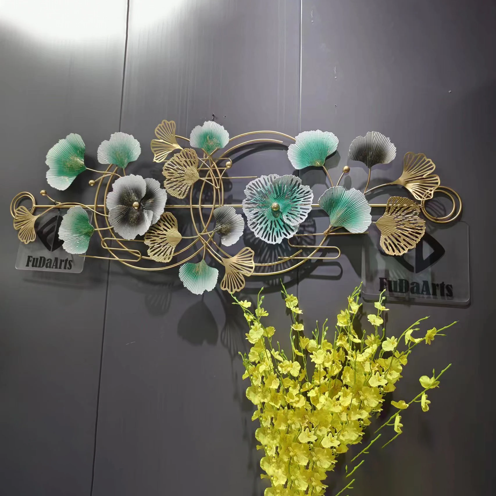 142*52cm Wholesale Dropshipping Products 2024 3d Design Wall Hanging Decoration Metal Flower Art Iron Home Decor  Living Room