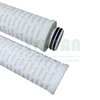 Oil filed treatment 1 microns depth membrane 30/40 inch fiber glass pleated filter cartridge for industrial filter housing