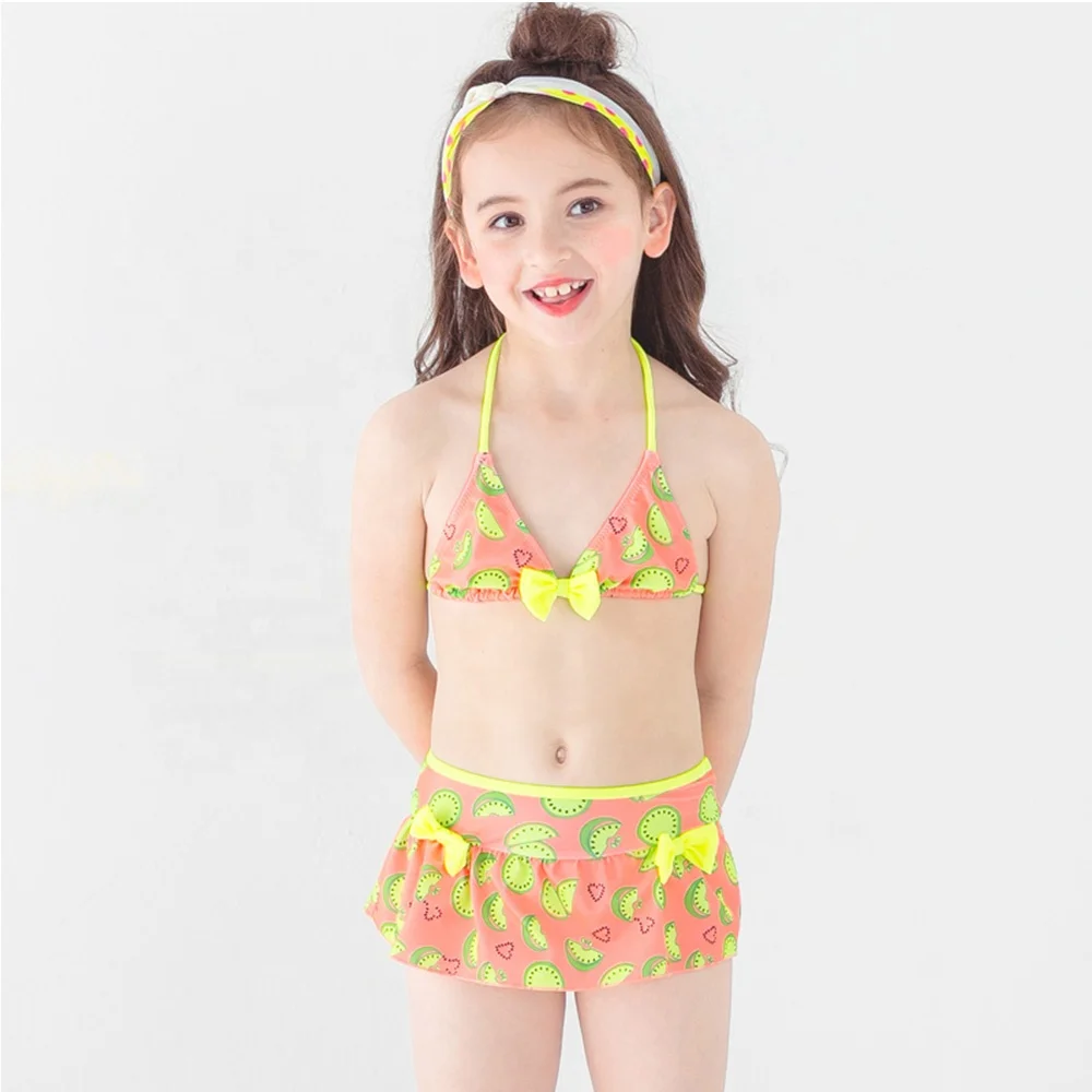 

The best seller in 2021 is the fruit print children's lovely sunblock beach swimsuit