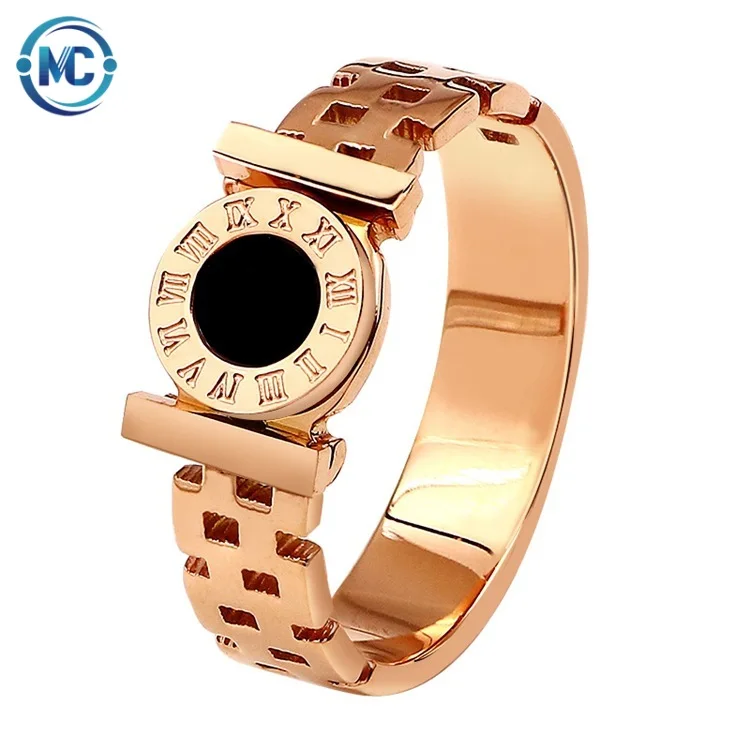 

2021 Wholesale Orange Color Hiphop Style Gold Jewelry Main Material Rings