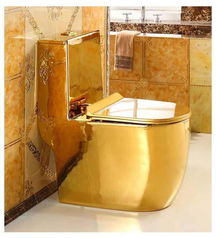 Saso Toilet Set Luxury Golden Black Inodoro Ceramic Bathroom Sanitary