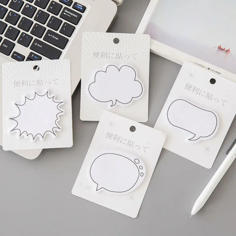 

Japanese style minimalist dialog custom self-adhesive sticky notes memo pad