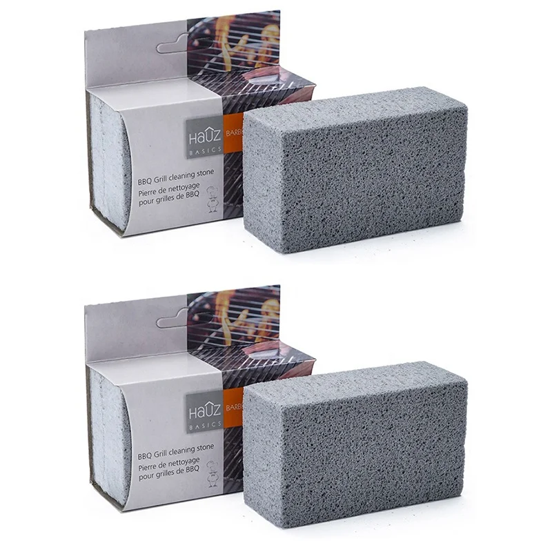 

Clean Brick Cleaning Block Stone Grill Lava Pumice Cleaning Brick Block for Removing Stains BBQ Grease for Cleaning Grill Oven, Silver or custom