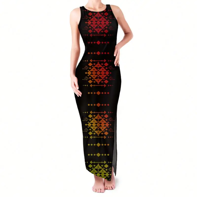 

Simple Polynesia Design Summer Bodycon Dresses Round Neck Womens Fashion 2021 Bodycon Dresses Maxi Bodycon Dresses Women, Customized color