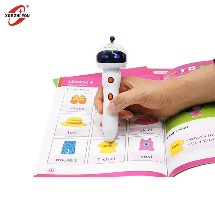 

Factory production 0-12 years old 6 languages multiple functions voice magic talking Pen with Book