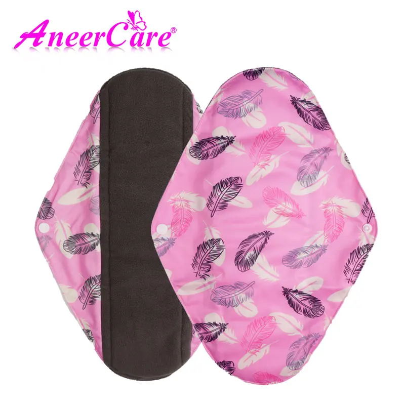 

Bamboo Charcoal Fiber Large Capacity Good Air Permeability To Reduce The Sultry Feeling Organic Reusable Sanitary Napkin, Mix colors