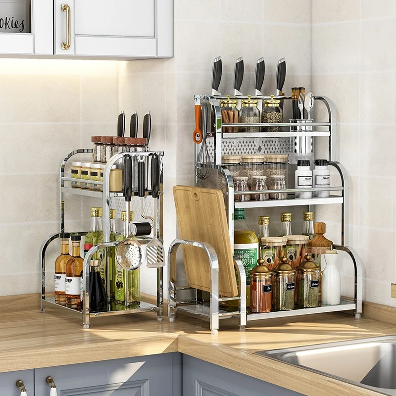 

Saving Space Layers Spice Storage Rack Corner Organizer Rack