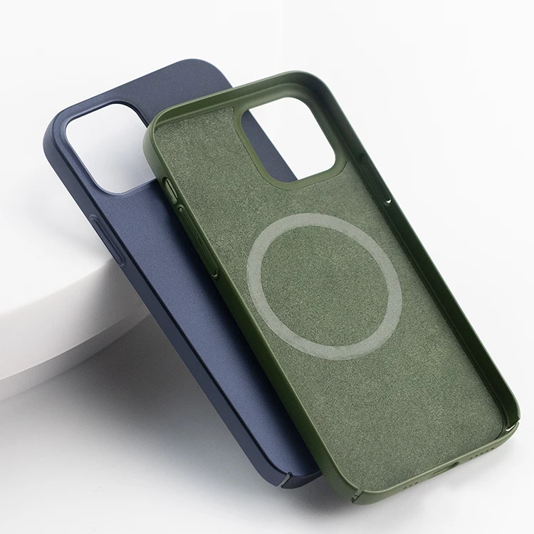 

Hot Selling PC Ultra Thin wireless charging case for Magsafe case cover with microfiber inside for iPhone 12 12 Pro 12 Pro Max