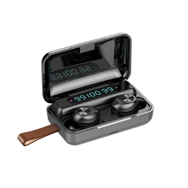 

Hottest F9 TWS Earphones, 9D Stereo Bass Sound Multi Rest power display True Wireless Headset with Emergency Power Bank