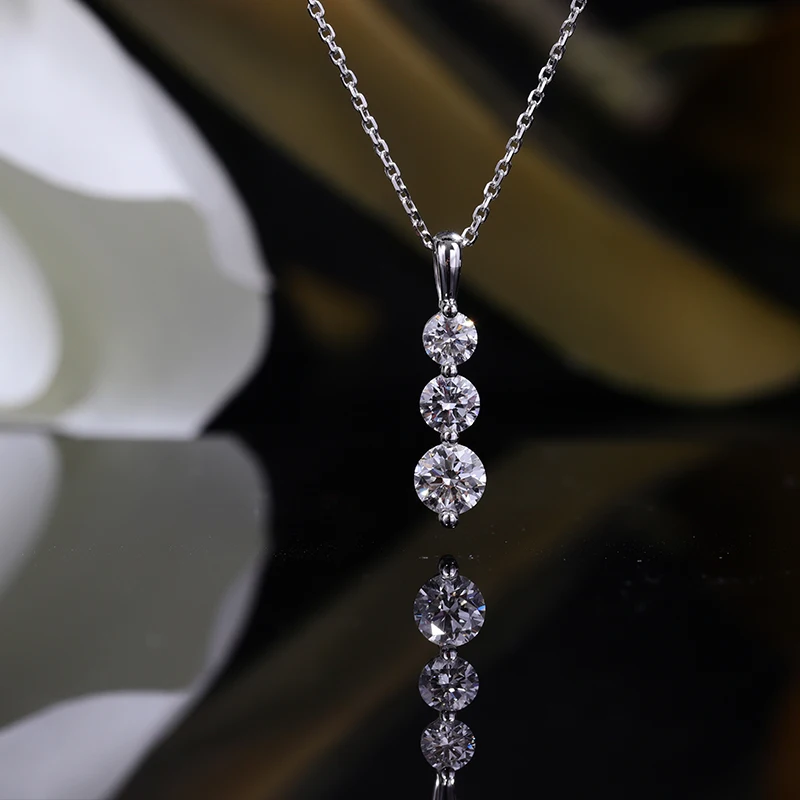 

starsgem fine necklace jewelry AUMP172 18 karat white gold 1.013ct total lab grown diamond necklace