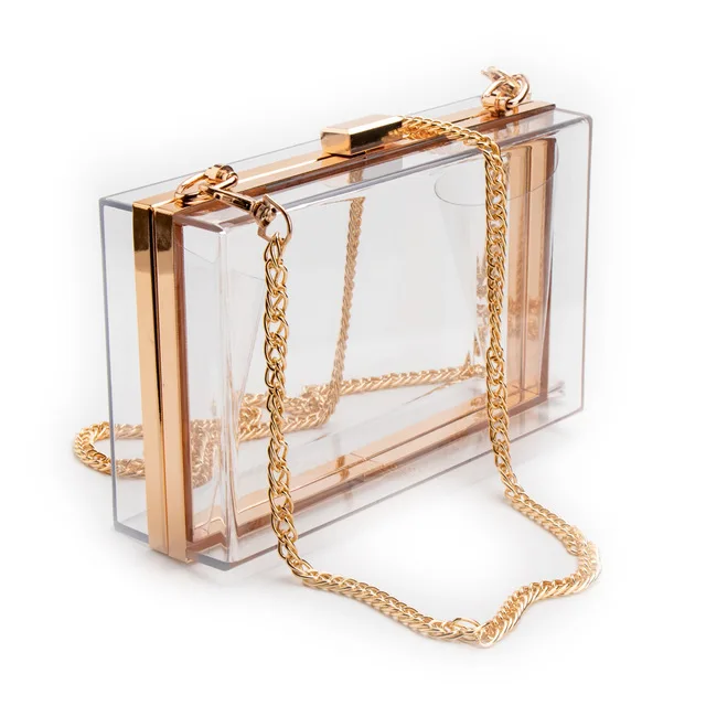 

Fashion clear purses and handbags acrylic clutch bag Transparent Handbags for women