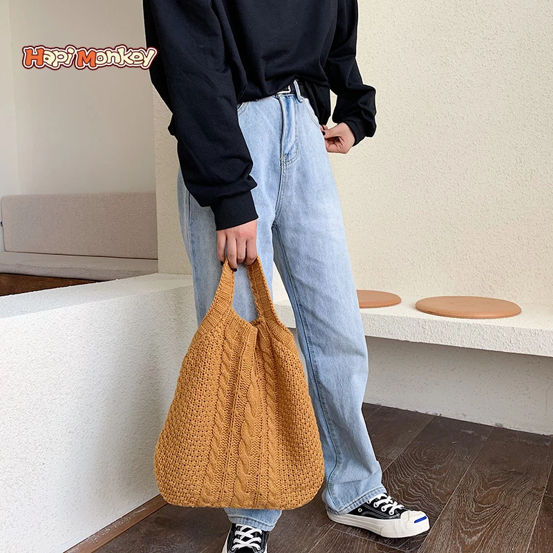 

Hapimonkey 2021 Hobo Bohemia Market Totes Hand Knit Shactal Bag Knitted Bags 2020