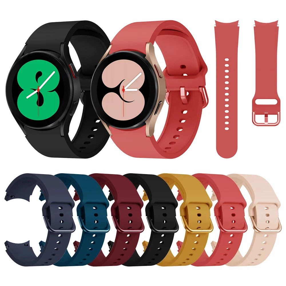 

Amazon Hot Sale Strap For Samsung Galaxy Watch 4 Classic 46mm 42mm Silicone Ridge Sport Bracelet Galaxy Watch 4 44mm 40mm Band, Multi colors/as the picture shows