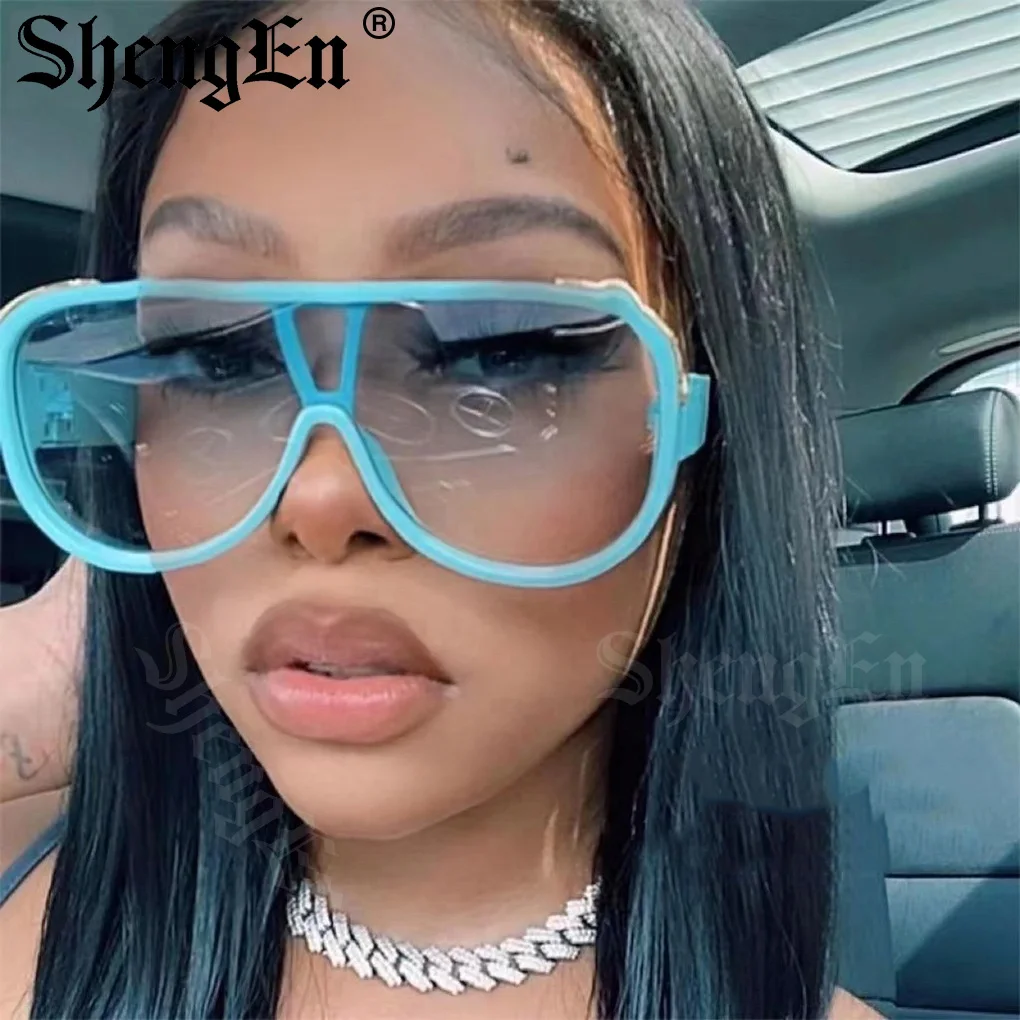 

1991 Fashion One-piece Oversized Round Pilot 2022 Sunglasses Pilot Sunglasses Sun Glasses Men, 15 colors