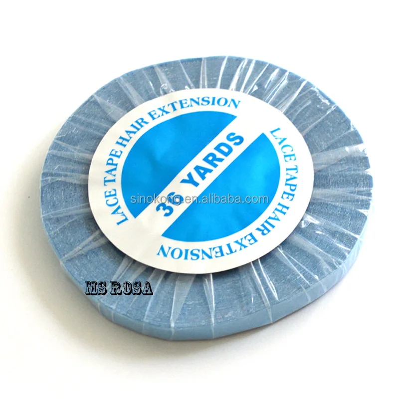 

Wholesale 36 yard lasting 3 months strong double side lace adhesive tape for hair extension tools, Blue