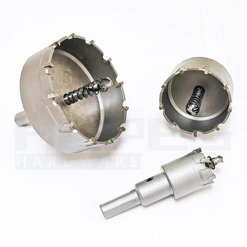 12-100mm Carbide TCT Hole Saw Annular Cutter Core Drill Bits for Steel Aluminium Copper Metal Cutting Tools